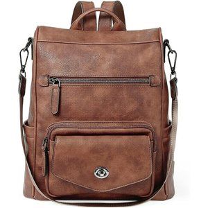 Cluci Women Brown Leather Designer Travel Fashion Casual College Shoulder Bag